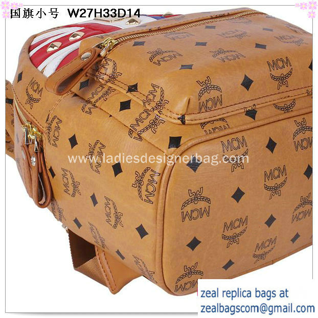 High Quality Replica Hot Sale MCM Small Flag of UK Backpack MC5173S Wheat